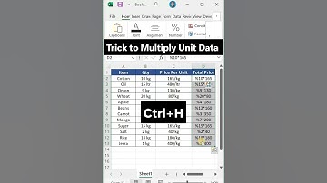 Tricks to Multiply Unit Data 😎| Advance Excel 🔥| #shorts #excel #exceltips #computer #advancedexcel