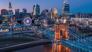 Cincinnati Ohio at sunset