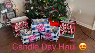 VLOGMAS DAY 3 \/\/ BATH AND BODY WORKS 2021 CANDLE DAY HAUL 😬