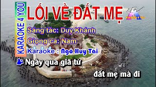Karaoke Lối Về Đất Mẹ Tone Nam Nhạc Sống