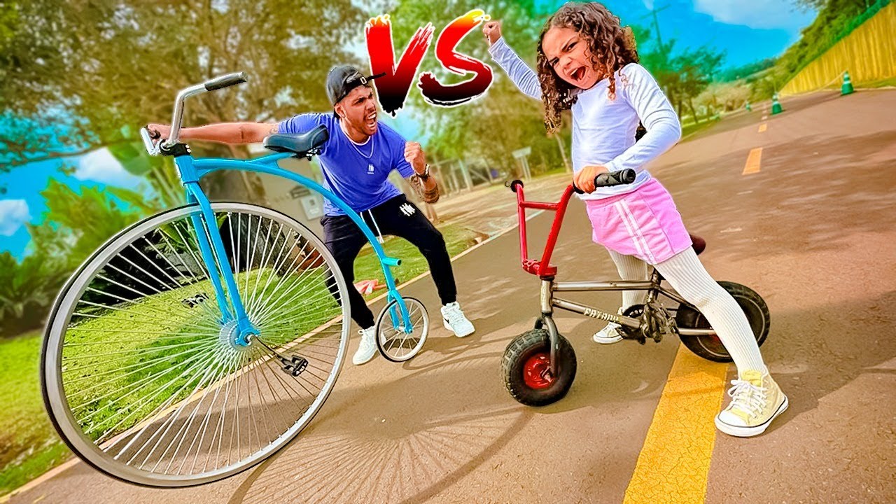 MINI BIKE VS BIKE GIGANTE * CORRIDA *