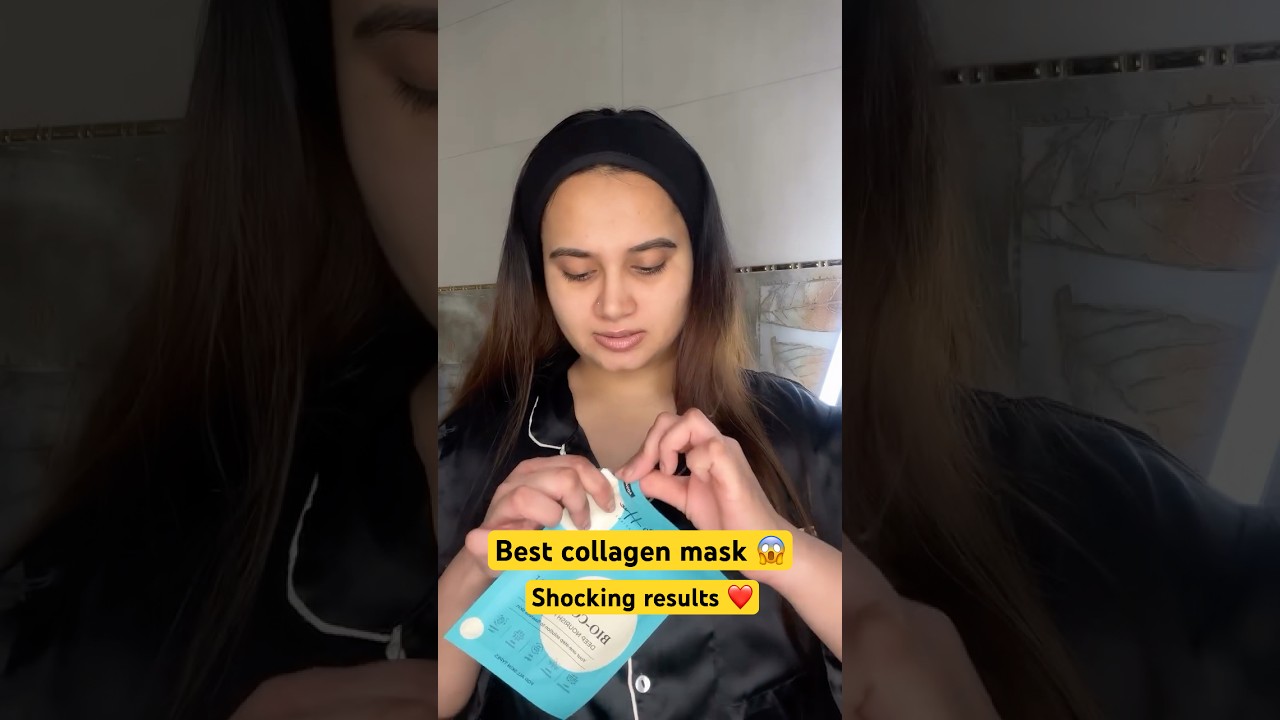 Shocking collagen mask 😱 #collagenmask #beautyshorts #beauty #skincareroutine #shortsviral