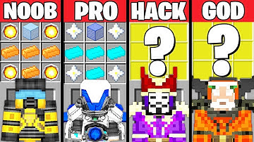 Minecraft Battle: POWERFUL ARMOR CRAFTING CHALLENGE - NOOB vs PRO vs HACKER vs GOD ~ Animation