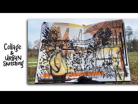 Combining Collage and Urban Sketching