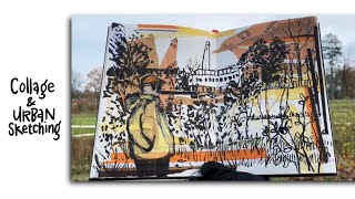 Combining Collage and Urban Sketching