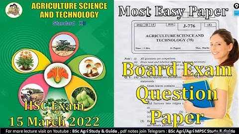 Agriculture Science and Technology Board Question Paper 2022 || Review || Easy, Moderate,Tough ?