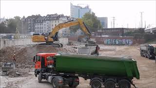 Bagger CAT 352F lädt LKW #StayAtHome  40 Minuten Archiv