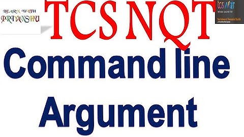 TCS National Qualifier Test (NQT) preparation | command line argument | part 1 | Placements class