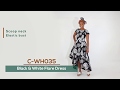 Black and white print dress - Black