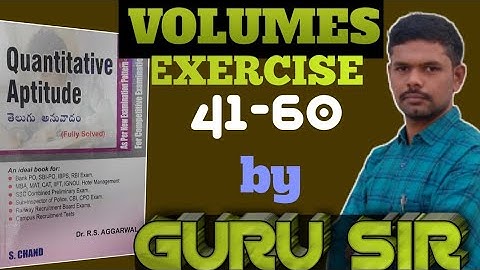 VOLUMES 41-60 || MENSURATION || RS AGARWAL BIT-BIT || GURU SIR