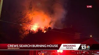 Birmingham firefighters battling massive house fire in Fountain Heights area