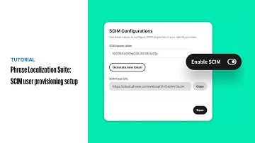 SCIM user provisioning setup - Phrase Localization Suite