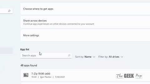 Find recently installed Apps and programs in Windows 11