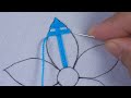 Hand embroidery super easy stitch variation flower design needle work | DIY Sewing Tutorial