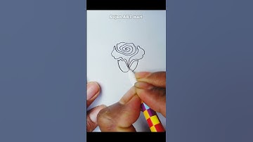 How to draw a rose | One line drawing #shorts #art