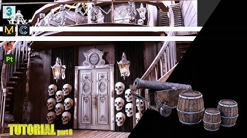 how to create pirates ship in 3Dsmax part 6/6 _ Hard surface modeling in 3DSmax tutorial