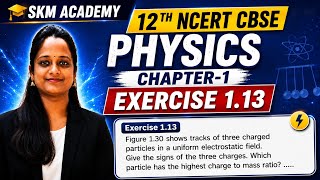 Exercise 1.13 Figure 1.30 shows tracks of three charged particles in a uniform electrostatic field.