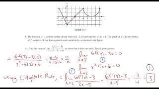 2023 AP Calculus AB FRQ #4 - Graph
