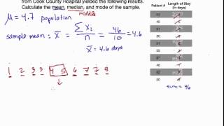 Calculating Mean, Median, Mode by Hand and with StatCrunch