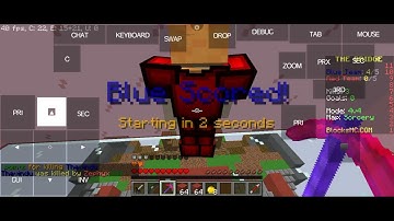 Randomly sweating in BlocksMC bridge againts "scrim"