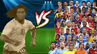 Ronaldinho Vs 200 Player Football (Ronaldo - Messi - Mbappe - Maradona - Neymar - Haaland - Benzema - Vini - Pele)