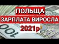 Польща | Зарплата Виросла у 2021 році | Мінімальна ставка в Польщі | Польша