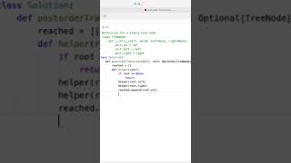 Leetcode #145: Binary Tree Postorder Traversal #coding #python #programming #code #windows #exam