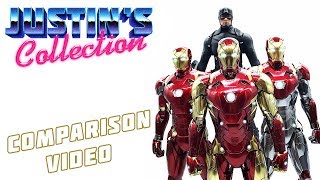 Hot Toys Concept Iron Man MK46 (Mark XLVI) Comparison Video - Marvel Studios the First 10 Years