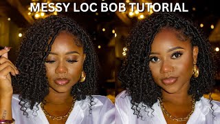 MESSY FAUX LOC BOB | EASY STEP-BY-STEP TUTORIAL | PROTECTIVE STYLE | CHEV B.
