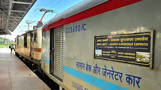 First LHB Run of Agra Cantt Asarva Express, departing Agra Cantt !!