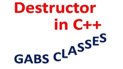 Destructor in C++ With Example