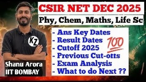 CSIR NET DEC 2025 RESULT, ANS KEY, CUTOFF Dates || CSIR NET last 7 years CUTOFF