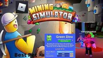 Unlocking The BEST PETS And The BEST TOOLS In MINING SIMULATOR! (Roblox)