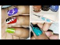 #5 Different Types of Nail Designs(Dotting tools & Safety pin 📌)in 10 Minutes #nailtutorial #crafts