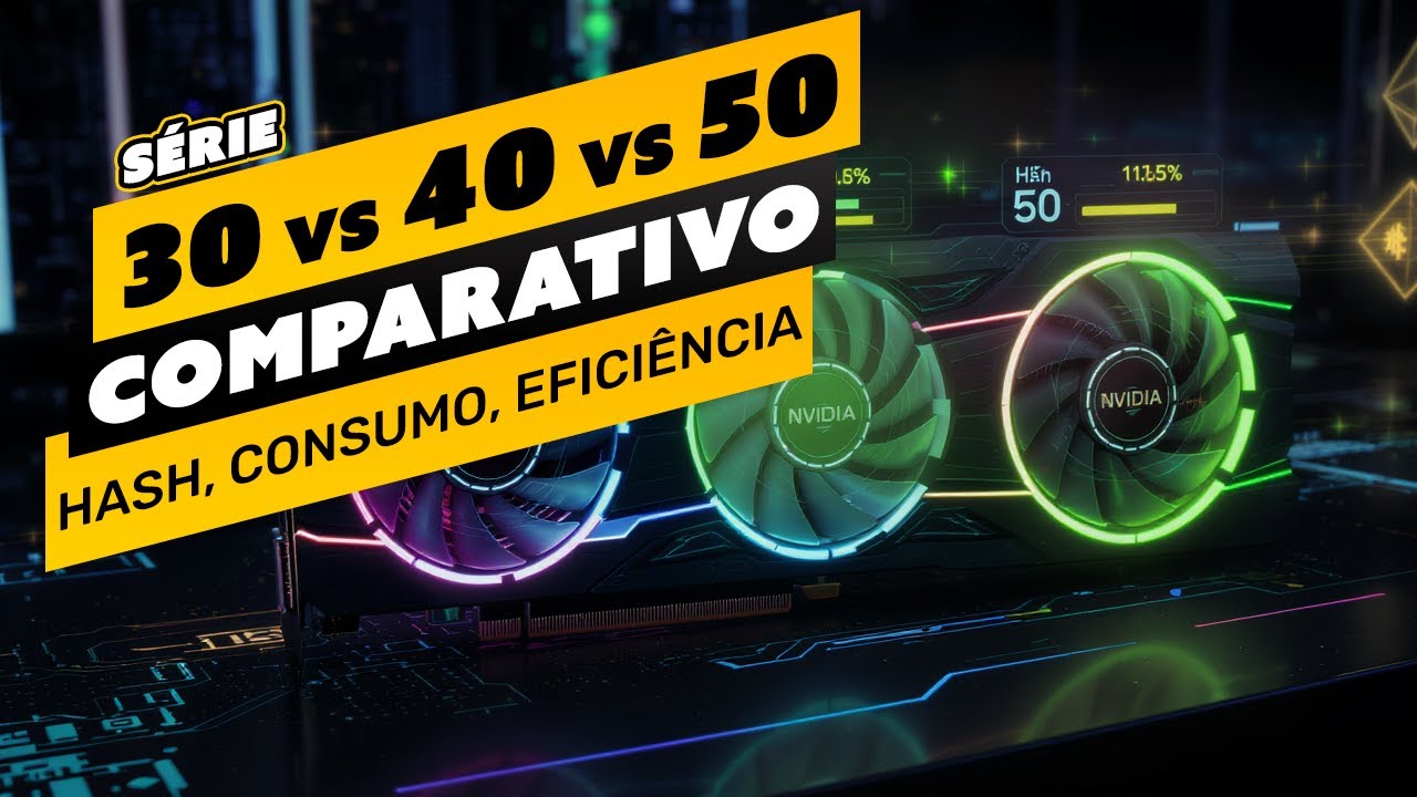 ⛏️🔥 NVIDIA SÉRIES 30, 40 E 50: QUAL É A MELHOR PARA MINERAÇÃO em 2025?