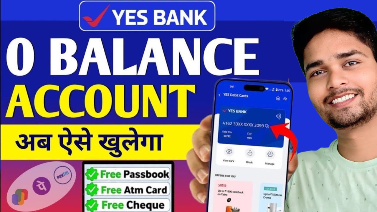 Yes Bank zero balance bank account opening online | Yes bank account ...