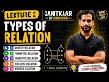 Lecture 2 | Types of Relations | Reflexive, Symmetric, Transitive, Identity & Inverse Relation