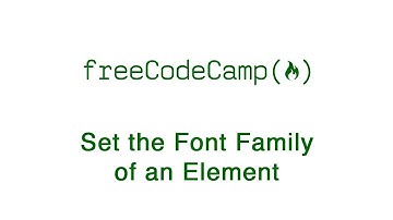 Basic CSS: Set the Font Family of an Element | freeCodeCamp