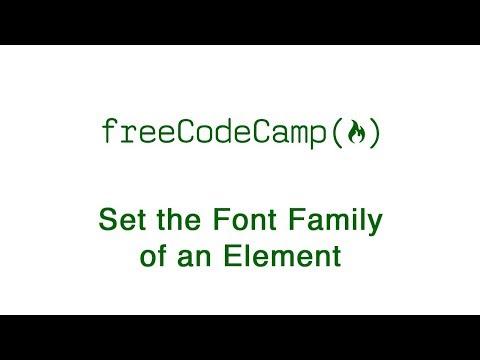 Basic CSS: Set the Font Family of an Element | freeCodeCamp