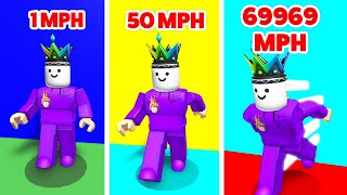 Running 69,969 MPH in Roblox But Every Second You Get 1  Speed