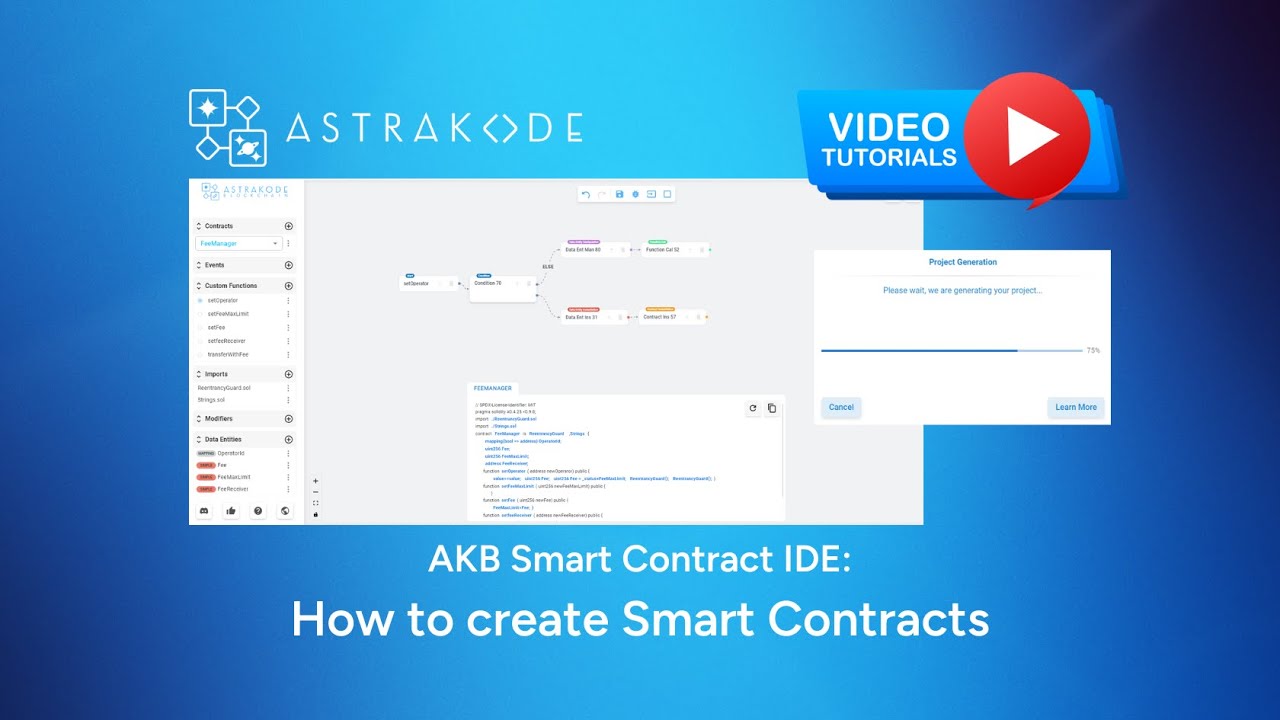 How to create smart contracts with AKB Smart Contract IDE - YouTube