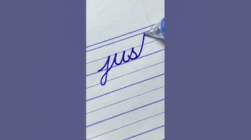 just - How to write English cursive small letter connections | How to improve handwriting practice