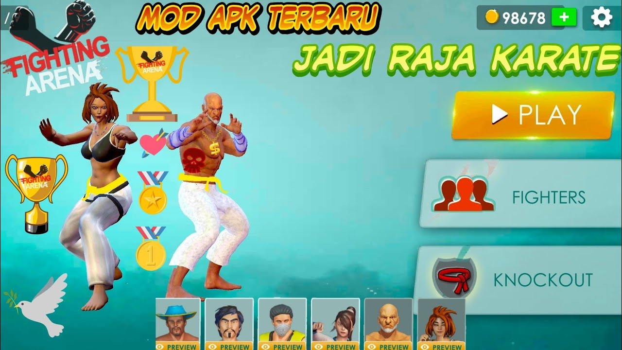 mod apk Tag Team Karate Memerangi Permainan Kung Fu Guru Fighting