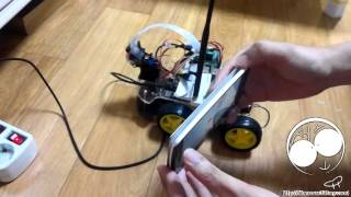 Android Gyros sensor using SG90 servo motor with the Raspberry Pi