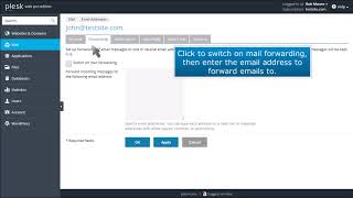 How to create an email forwarder in Plesk