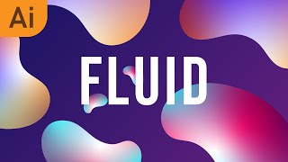 Fluid abstract background (no mesh) | Illustrator Tutorial