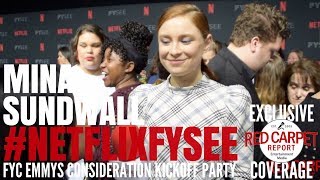Mina Sundwall #LostInSpace interviewed at 2018 Netflix FYSee Space #FYC #Emmys party #NetflixFYSee