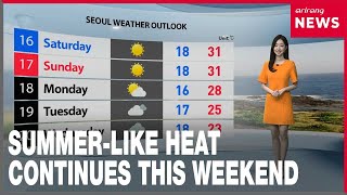 [Weather] Summer heat continues through the weekend with high UV, ozone levels