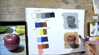 Gouache from the Ground Up: Week 1 Demo (New watercolor/gouache workshops starting Jan.)