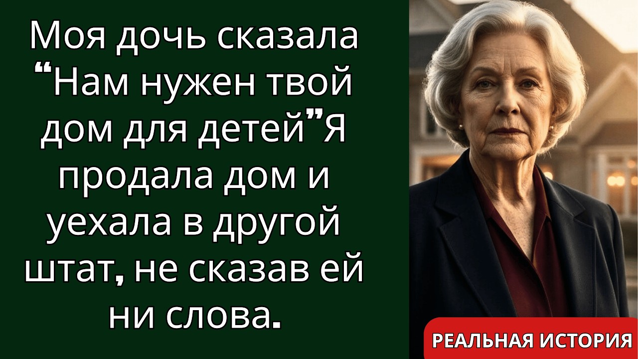 Моя дочь сказала, Нам нужен твой дом для детей, Я продал дом и переехал в другой штат
